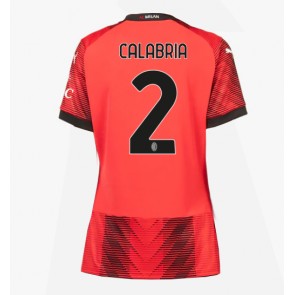 AC Milan Davide Calabria #2 Hjemmebanetrøje Dame 2023-24 Kort ærmer